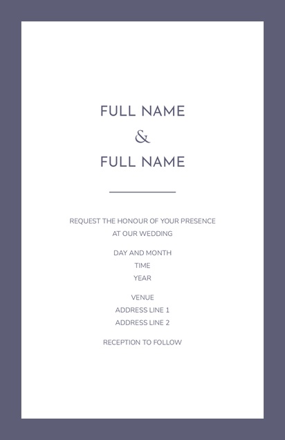 Design Preview for Design Gallery: Minimal Wedding Invitations, Flat 11.7 x 18.2 cm