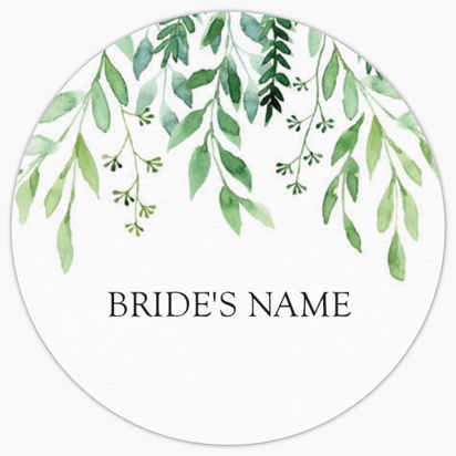 Design Preview for Design Gallery: Wedding Sticker Sheets, 3.8 x 3.8 cm Circle