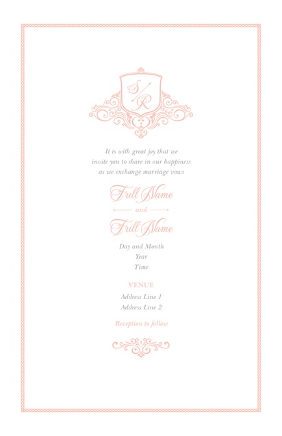 Design Preview for Design Gallery: Traditional & Classic Wedding Invitations, Flat 13.9 x 21.6 cm