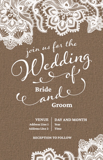 Design Preview for Design Gallery: Typographical Wedding Invitations, Flat 13.9 x 21.6 cm