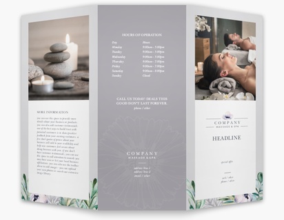 A massage spa white gray design for General Party