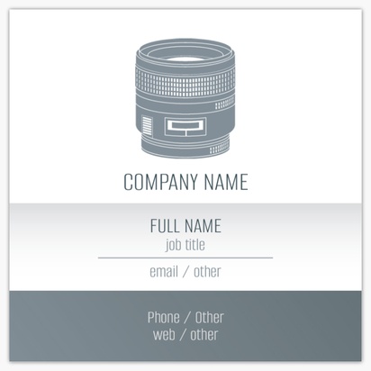 Design Preview for Business Cards for Photographers: Ideas and Examples, Square (65 x 65 mm)