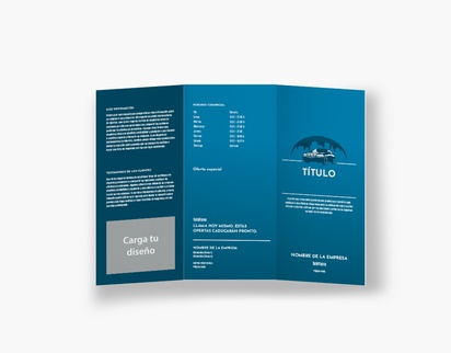 Vista previa del diseño de Galería de diseños de folletos plegados para concesionarios, Tríptico DL (99 x 210 mm)