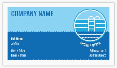 Design Preview for Design Gallery: Pool & Spa Care Matte Visiting Cards, Standard (89 x 51 mm)