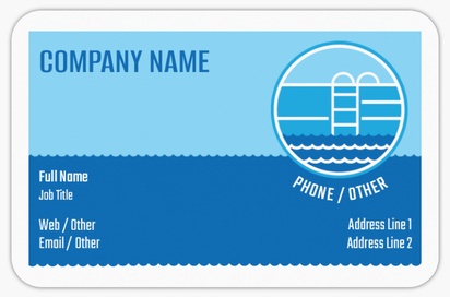 Design Preview for Design Gallery: Pool & Spa Care Rounded Corner Business Cards, Rounded Standard (85 x 55 mm)