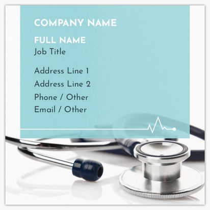 Design Preview for Design Gallery: Health & Wellness Square Visiting Cards