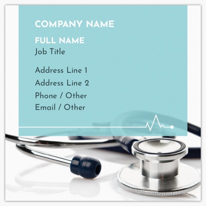 Design Preview for Design Gallery: Medical Equipment & Pharmaceuticals Square Business Cards