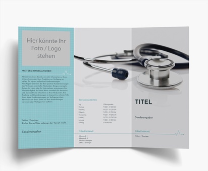 Designvorschau für Designgalerie: Falzflyer Gesundheit & soziale Dienste, Wickelfalz DL (99 x 210 mm)