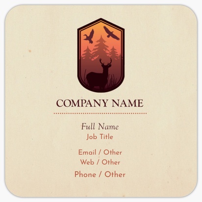 Design Preview for Design Gallery: Hunting & Fishing Rounded Corner Business Cards, Rounded Square (65 x 65 mm)