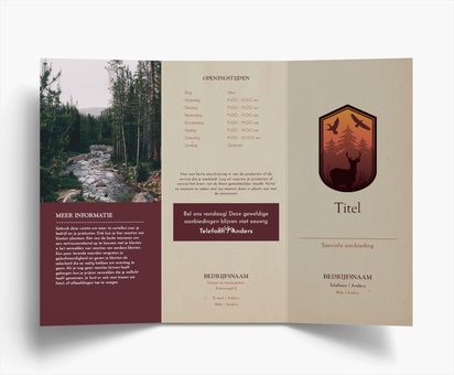 Voorvertoning ontwerp voor Ontwerpgalerij: Jagen en vissen Folders, Drieluik DL (99 x 210 mm)