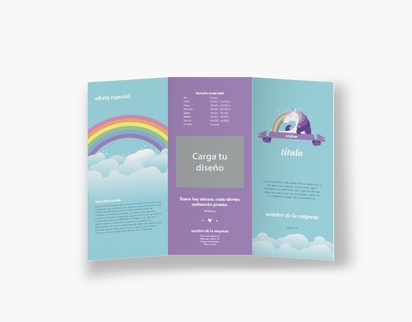 Vista previa del diseño de Galería de diseños de folletos plegados para cuidado infantil y guarderías, Tríptico DL (99 x 210 mm)