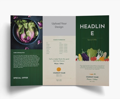 Design Preview for Design Gallery: Groceries Folded Leaflets, Tri-fold DL (99 x 210 mm)