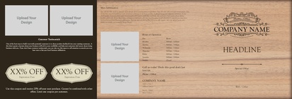 Design Preview for Design Gallery: Retro & Vintage Folded Leaflets, Tri-fold Square (210 x 210 mm)