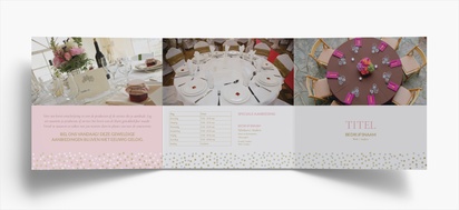 Voorvertoning ontwerp voor Ontwerpgalerij: Evenementplanning en entertainment Folders, Drieluik Vierkant (210 x 210 mm)
