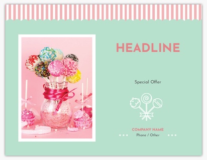 A candy cake pop cream pink design