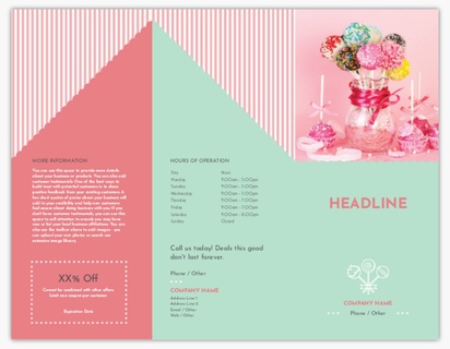 Design Preview for Design Gallery: Candy Shops Menu Cards, Tri-Fold Menu