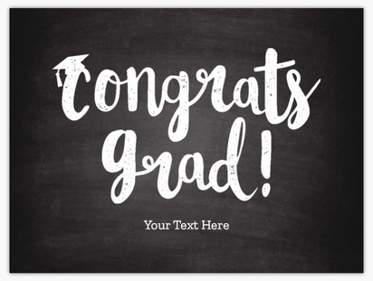 A chalkboard typography congrats graduate black white design for Graduation
