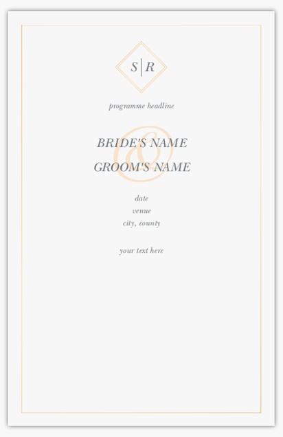 Design Preview for Design Gallery: Traditional & Classic Wedding Programs, 6" x 9"