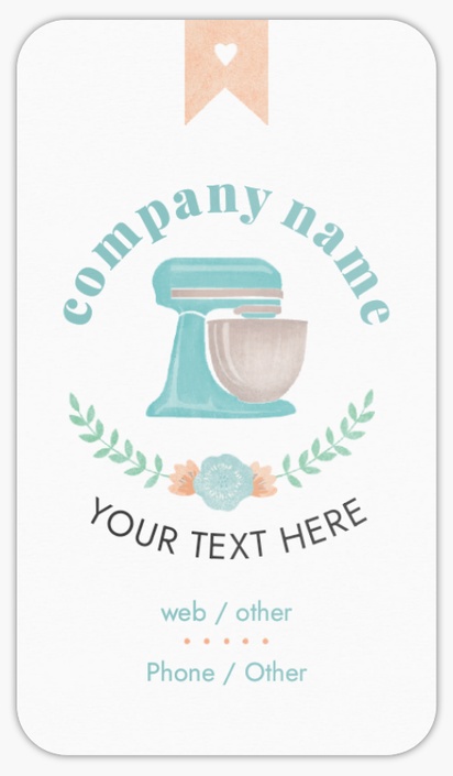 Design Preview for Food & Beverage Rounded Corner Business Cards Templates, Standard (3.5" x 2")