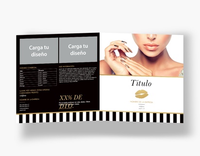 Vista previa del diseño de Galería de diseños de folletos plegados para productos de belleza y perfumes, Díptico Cuadrado (210 x 210 mm)