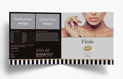 Anteprima design per Galleria di design: dépliant pieghevoli per cosmetici e profumi, 1 piega Quadrato (210 x 210 mm)