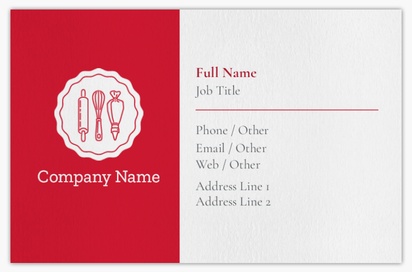 Design Preview for Design Gallery: Bakeries Natural Uncoated Business Cards