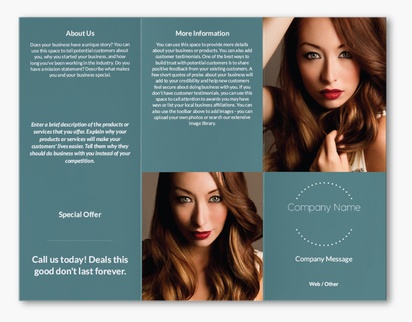 Design Preview for Design Gallery: Fashion & Modelling Custom Brochures, 8.5" x 11" Z-fold
