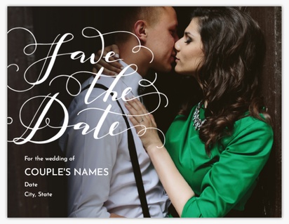 A 1 photos save the date script gray green design for Save the Date