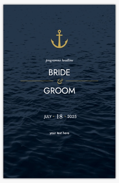 Design Preview for Design Gallery: Destination Wedding Programs, Flat 13.9 x 21.6 cm