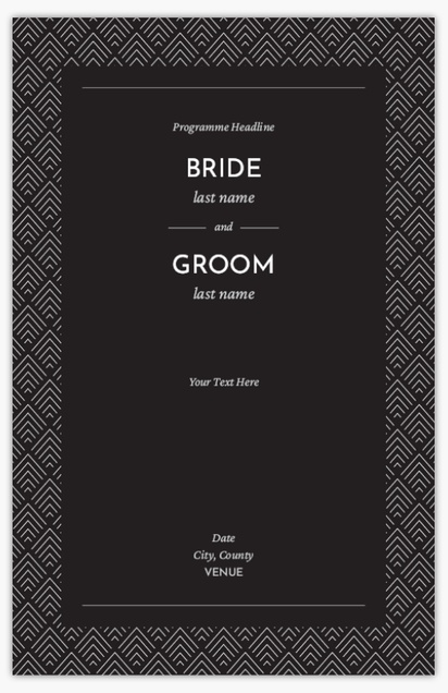 Design Preview for Elegant Wedding Programs Templates, 6" x 9"