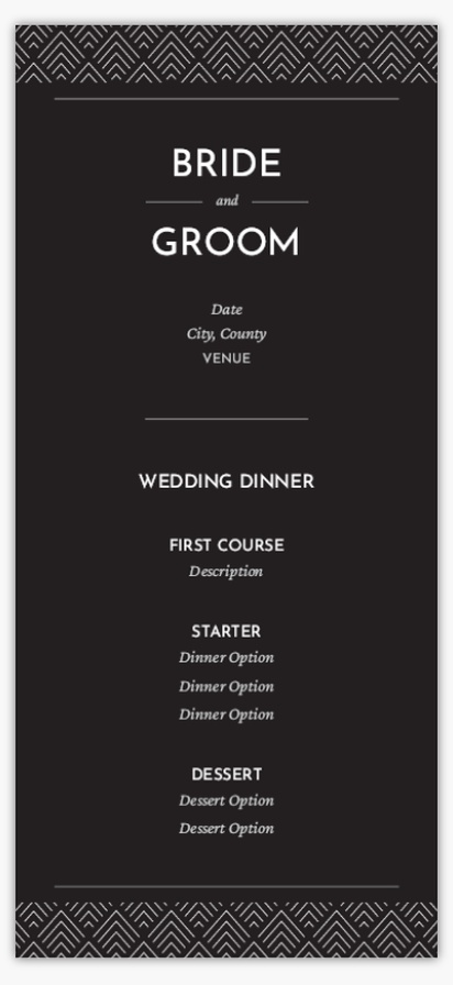 Design Preview for Design Gallery: Wedding Menu Cards