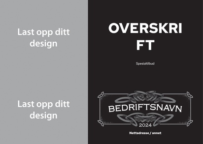 Forhåndsvisning av design for Designgalleri: Treskjæring Flyere og brosjyrer,  Ikke foldet A5 (148 x 210 mm)