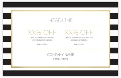 A foil gold black white design for Coupons