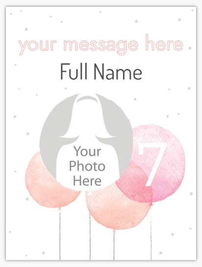 A party pastel white pink design for Birthday with 1 uploads