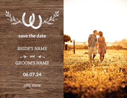 A save the date rustic brown design for Season with 1 uploads