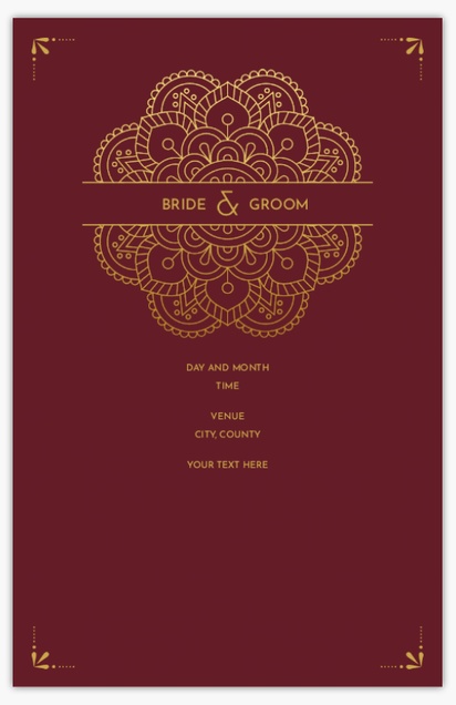 Design Preview for Templates for Destination Wedding Programs , Flat 13.9 x 21.6 cm