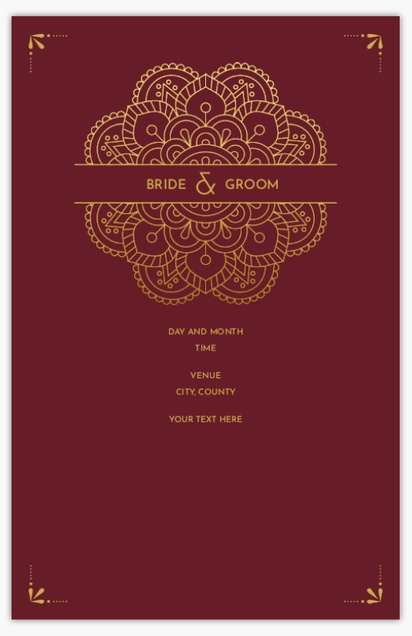 Design Preview for Design Gallery: Wedding Events Wedding Programmes, 15.2 x 22.9 cm