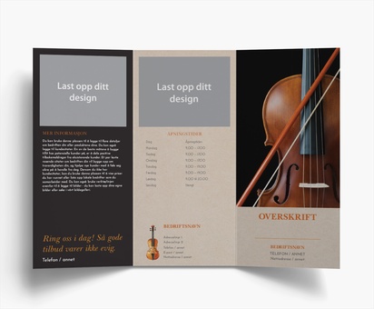 Forhåndsvisning av design for Designgalleri: Musikk Brosjyrer, 3-fløyet DL (99 x 210 mm)