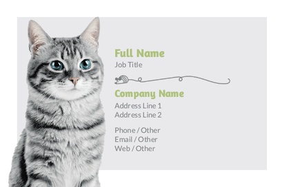 Design Preview for Design Gallery: Pet Supply Shops Natural Uncoated Business Cards