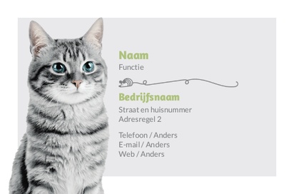 Voorvertoning ontwerp voor Ontwerpgalerij: Huisdierentraining Visitekaartjes van natuurpapier