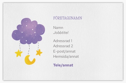 Förhandsgranskning av design för Designgalleri: Barnomsorg Visitkort med obestruket naturligt papper