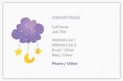 Design Preview for Design Gallery: Pregnancy & Childbirth Metallic Business Cards