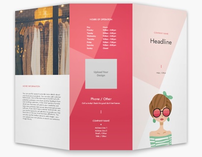 Design Preview for Design Gallery: Fashion & Modelling Custom Brochures, 8.5" x 11" Tri-fold