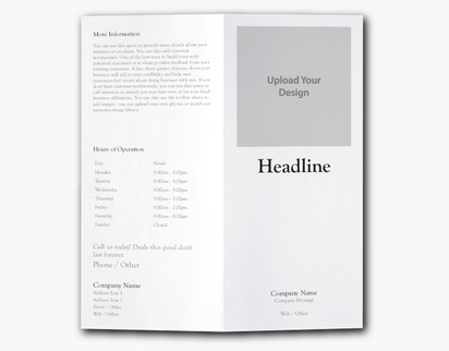 Design Preview for Design Gallery: Conservative Custom Brochures, 9" x 8" Bi-fold