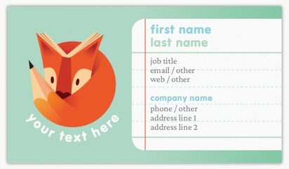 Design Preview for Design Gallery: Writing & Editing Matte Visiting Cards, Standard (89 x 51 mm)