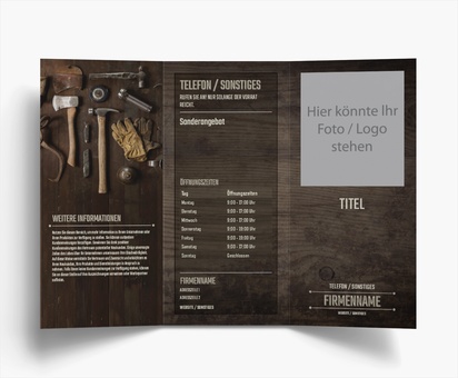 Designvorschau für Designgalerie: Falzflyer Bodenbelag & Fliesen, Wickelfalz DL (99 x 210 mm)