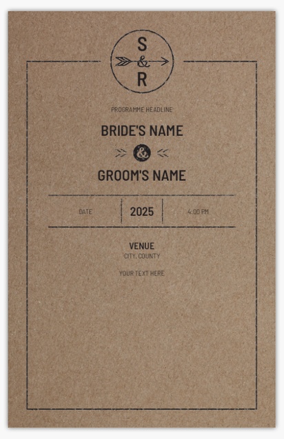 Design Preview for Design Gallery: Wedding Programmes, 15.2 x 22.9 cm