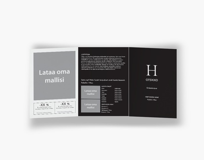 Mallin esikatselu Mallivalikoima: Laki & Politiikka Flyerit ja esitteet, Kolmitaitteinen A6 (105 x 148 mm)