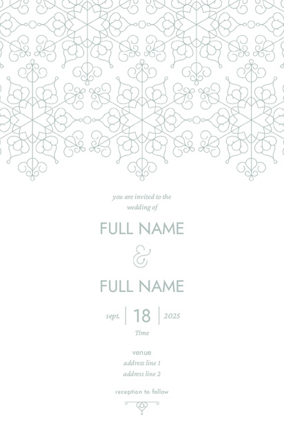 Design Preview for Design Gallery: Patterns & Textures Wedding Invitations, Flat 11.7 x 18.2 cm