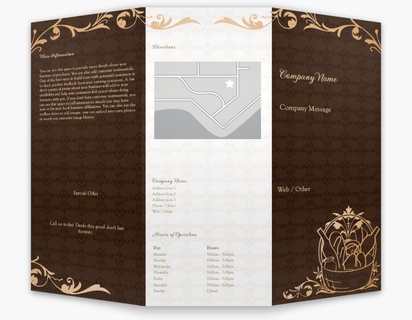 A vertical gourmet brown white design for General Party with 1 uploads